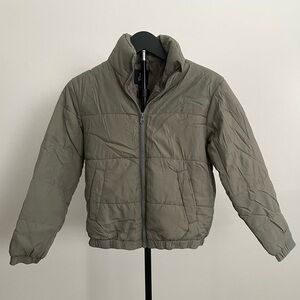 Olive Green Puffer Jacket size L (10/12)